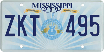 MS license plate ZKT495