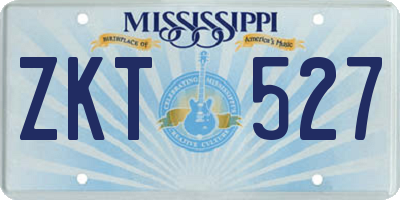 MS license plate ZKT527