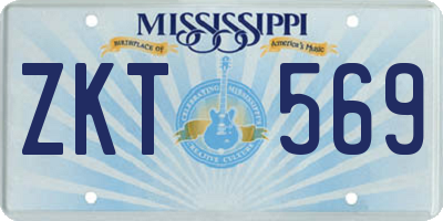 MS license plate ZKT569