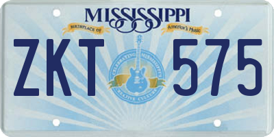 MS license plate ZKT575