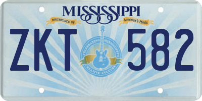 MS license plate ZKT582