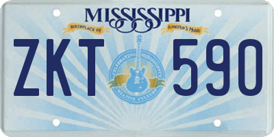 MS license plate ZKT590