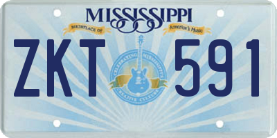 MS license plate ZKT591