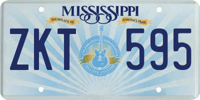 MS license plate ZKT595