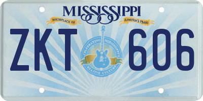 MS license plate ZKT606
