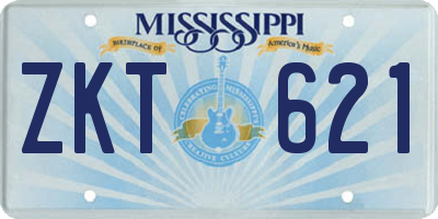 MS license plate ZKT621