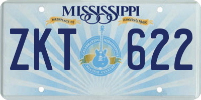MS license plate ZKT622