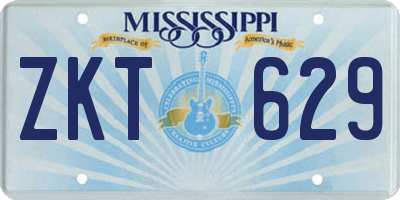 MS license plate ZKT629