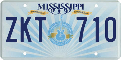 MS license plate ZKT710