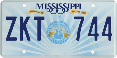 MS license plate ZKT744