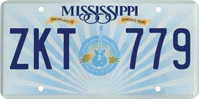 MS license plate ZKT779