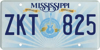 MS license plate ZKT825
