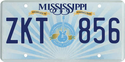 MS license plate ZKT856