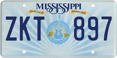 MS license plate ZKT897