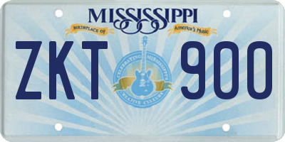 MS license plate ZKT900
