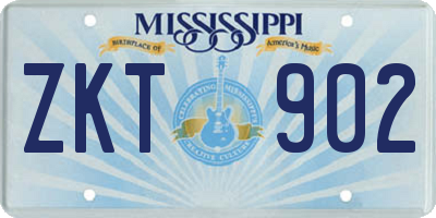 MS license plate ZKT902