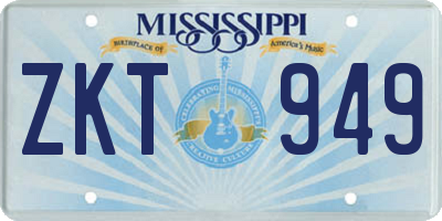 MS license plate ZKT949