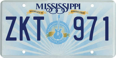 MS license plate ZKT971