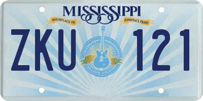 MS license plate ZKU121