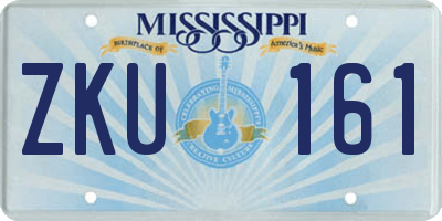 MS license plate ZKU161