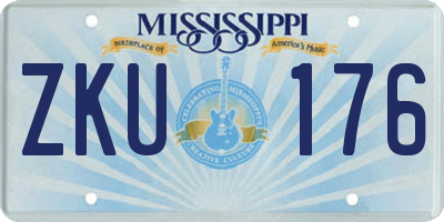MS license plate ZKU176