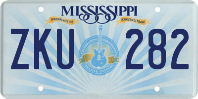 MS license plate ZKU282
