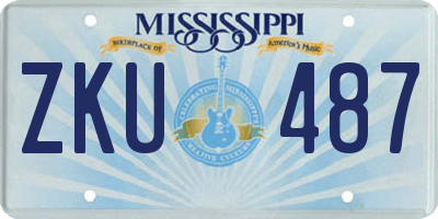 MS license plate ZKU487