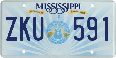 MS license plate ZKU591