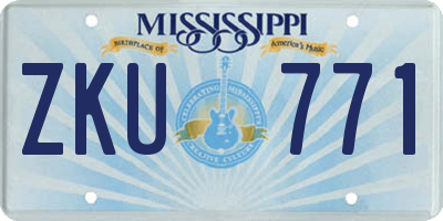 MS license plate ZKU771