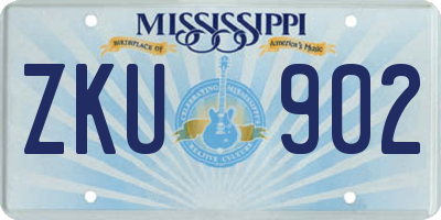 MS license plate ZKU902