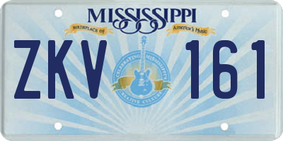 MS license plate ZKV161