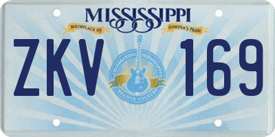 MS license plate ZKV169