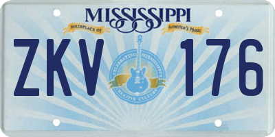 MS license plate ZKV176