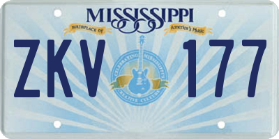 MS license plate ZKV177