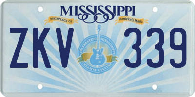 MS license plate ZKV339