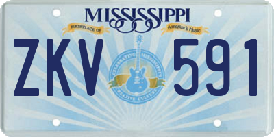 MS license plate ZKV591