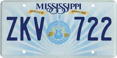 MS license plate ZKV722