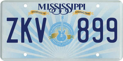 MS license plate ZKV899