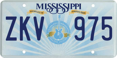 MS license plate ZKV975