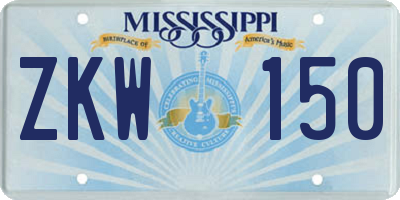 MS license plate ZKW150