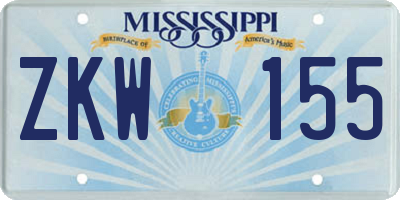 MS license plate ZKW155