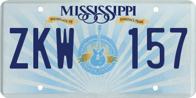 MS license plate ZKW157