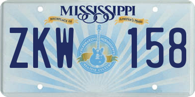 MS license plate ZKW158