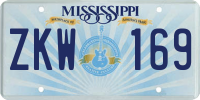 MS license plate ZKW169