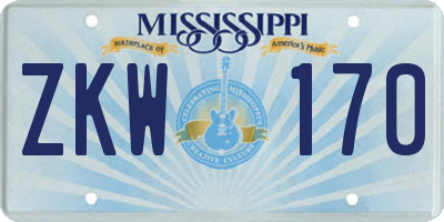 MS license plate ZKW170