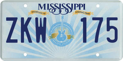 MS license plate ZKW175
