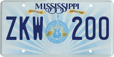 MS license plate ZKW200