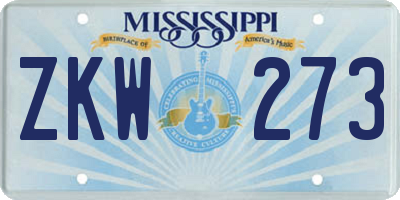MS license plate ZKW273