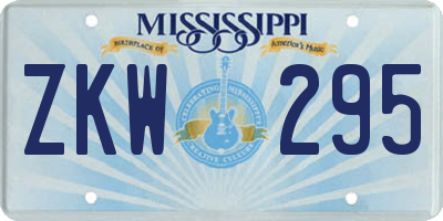 MS license plate ZKW295