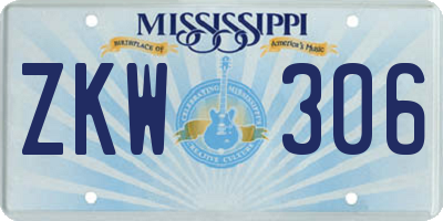 MS license plate ZKW306